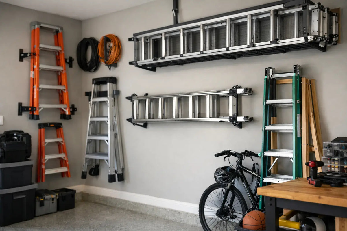 7 Ladder Storage in Garage Ideas That Work