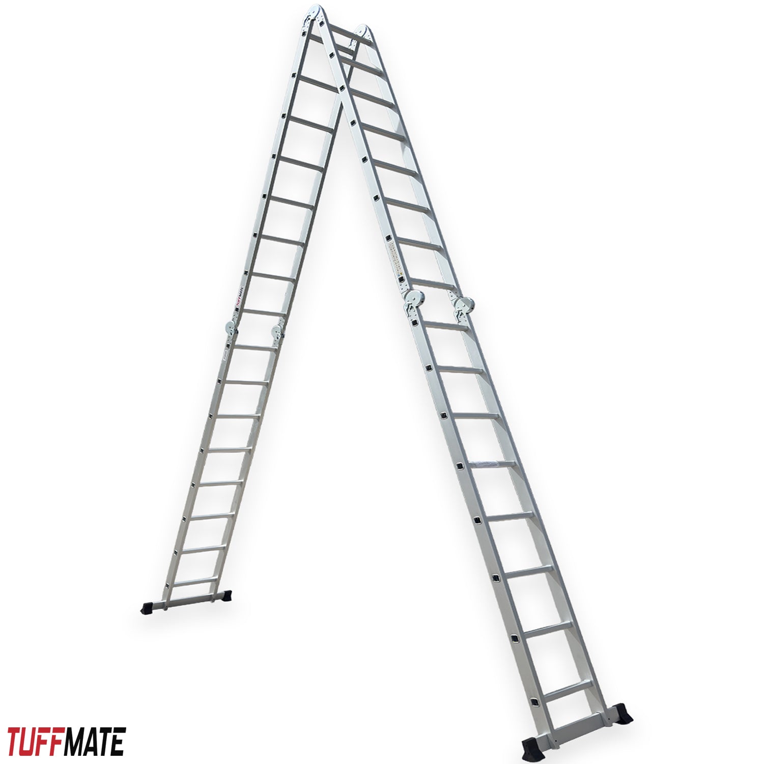 Aluminium Ladder 12 in 1 Multi Purpose 8 Rungs x 4 - 4.4m Max Height TUFFMATE