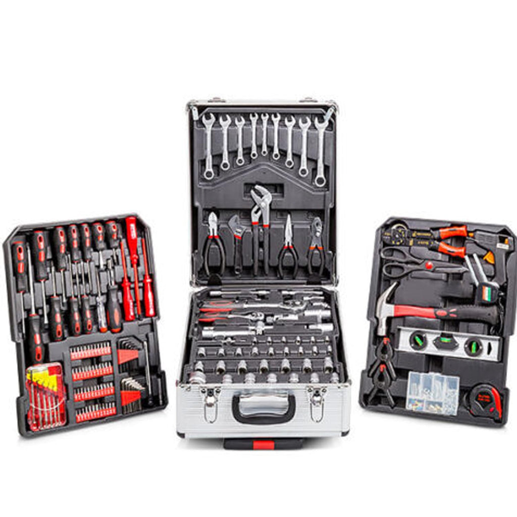 Tool Kit 250 Piece DIY Set with 4 Tool Trays in Aluminium Hard Shell Case