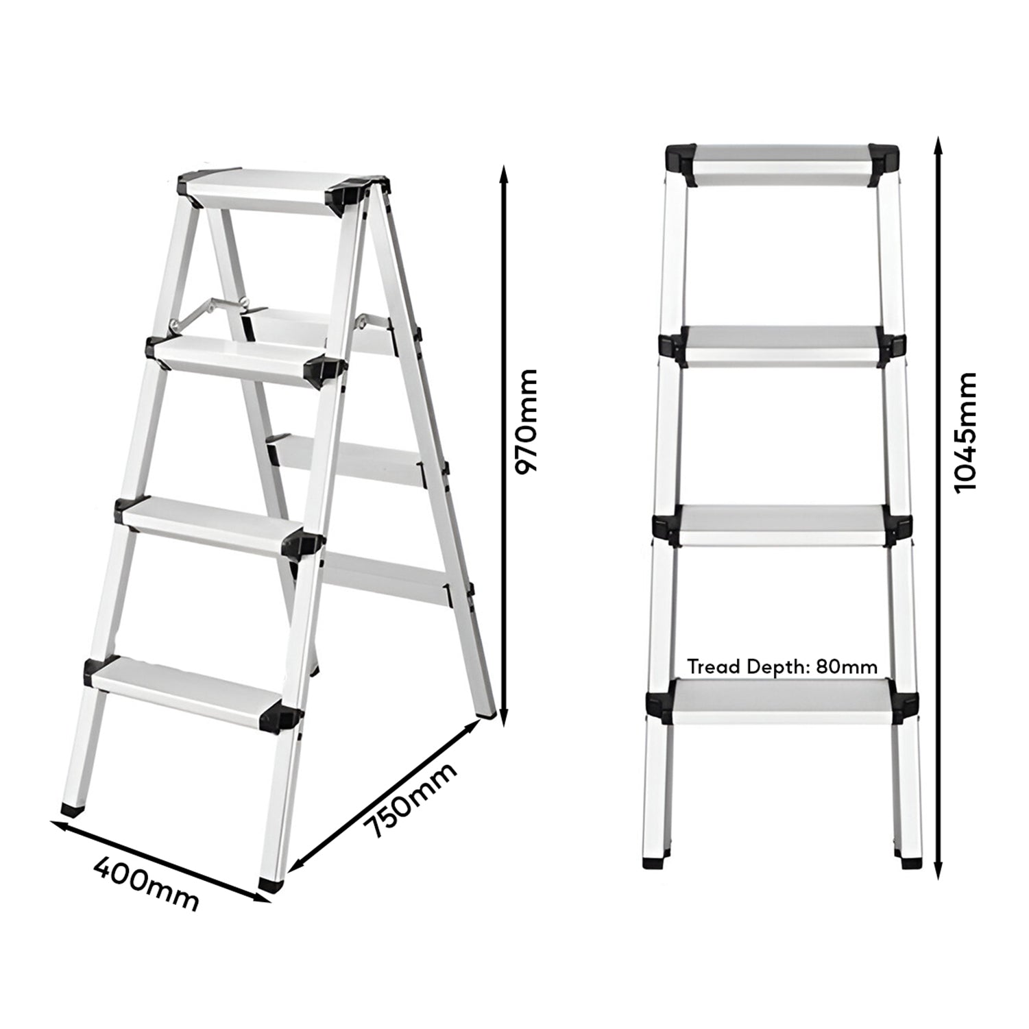 Double Sided Aluminium Ladder – Lightweight, Folding, and Versatile image 1
