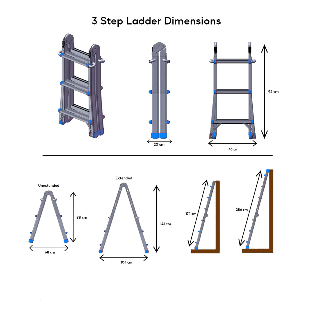 Little Big Ladder 3 Step Telescopic Ladder image 2
