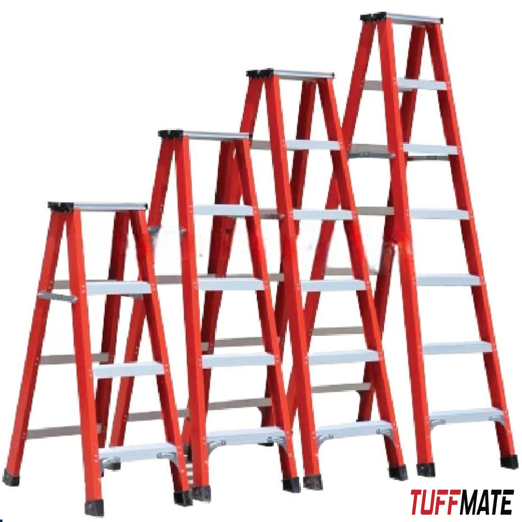 Fibreglass Step Ladder 7 Step 2m Open Height Electrician Non Conductive