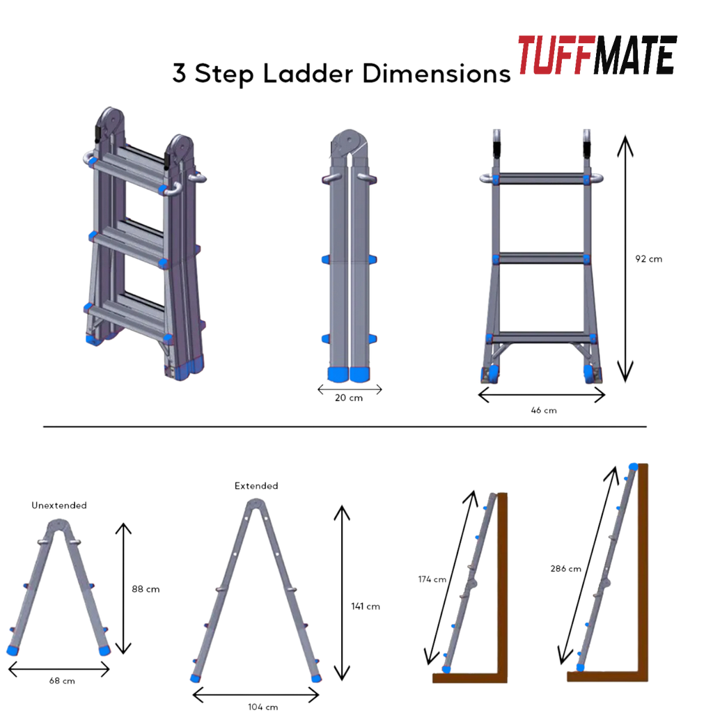 Little Big Ladder 3 Step Telescopic Ladder