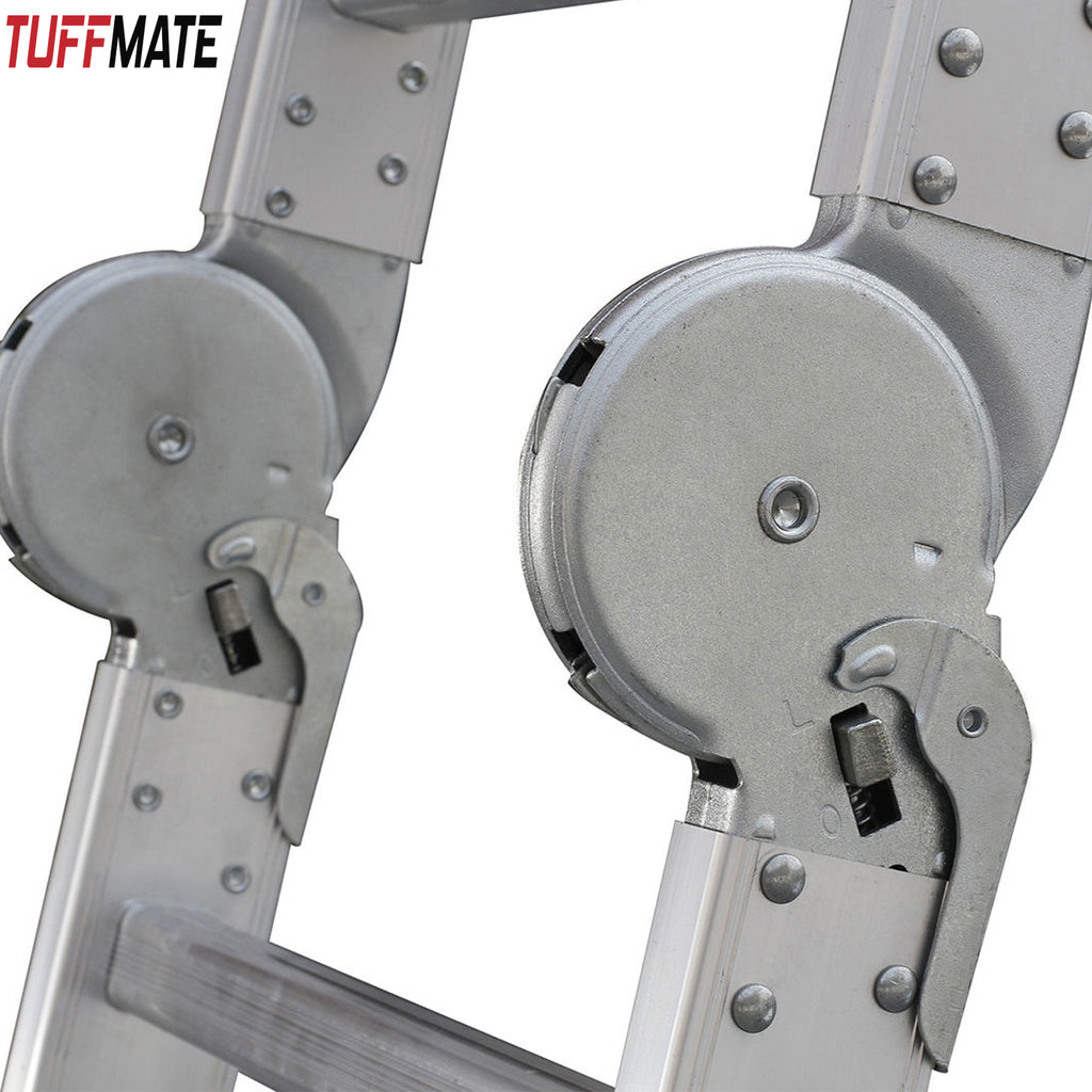 Aluminium Ladder 12 in 1 Multi Purpose 8 Rungs x 4 - 4.4m Max Height TUFFMATE