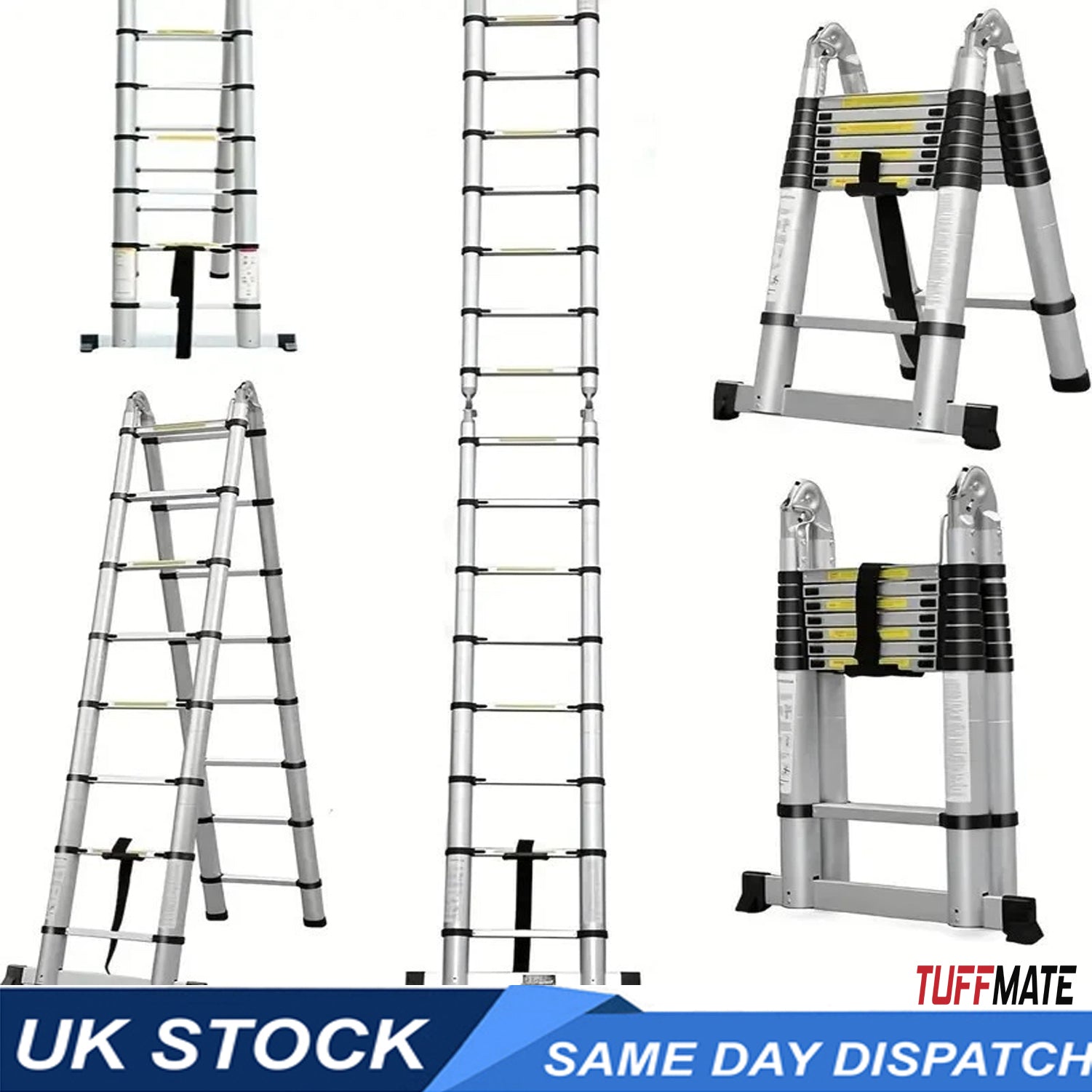 Telescopic Ladder 3.8m Double Sided Combination Multi-Purpose