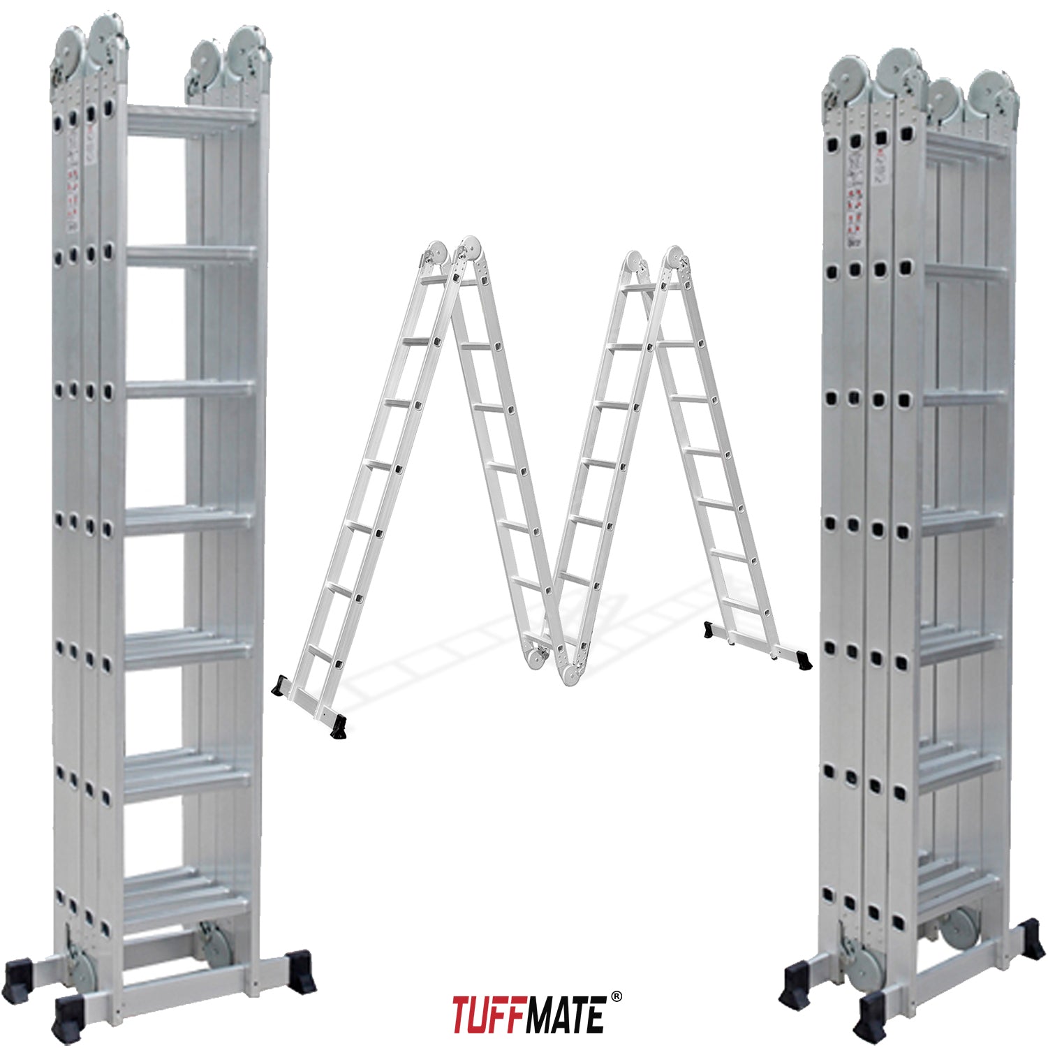 TUFFMATE 14-in-1 Multi-Position Aluminium Folding Scaffold Ladder