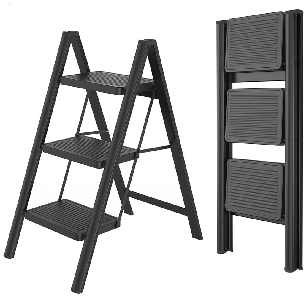 Step Ladder 3 Step Tread 45cm Wide Sturdy and Stable TUFFMATE