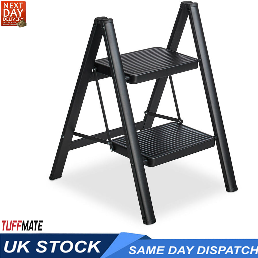 Step Ladder 2 Step 45cm Wide Sturdy and Stable TUFFMATE