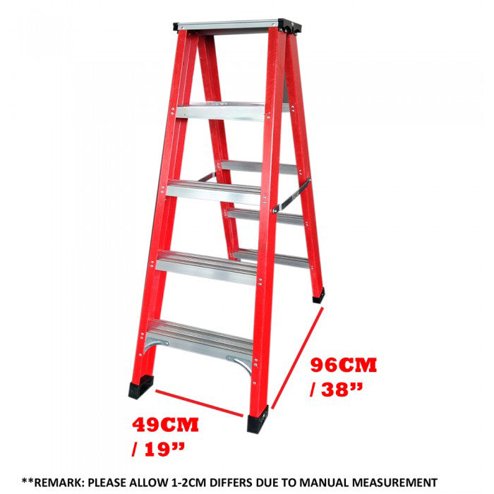 Fibreglass Step Ladder 5 Tread 1.5m Electrician