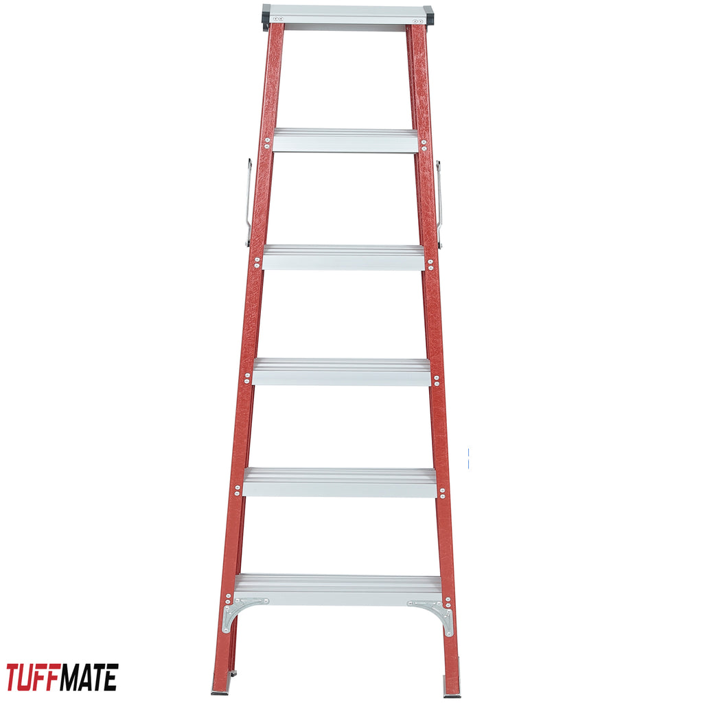 Fibreglass Step Ladder 6 Tread 1.8m Electricians