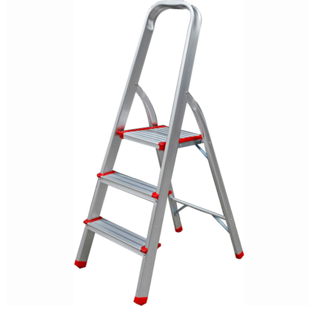 Step Ladder 3 Step Aluminum Folding Step Ladders Anti Slip Feet TUFFMATE