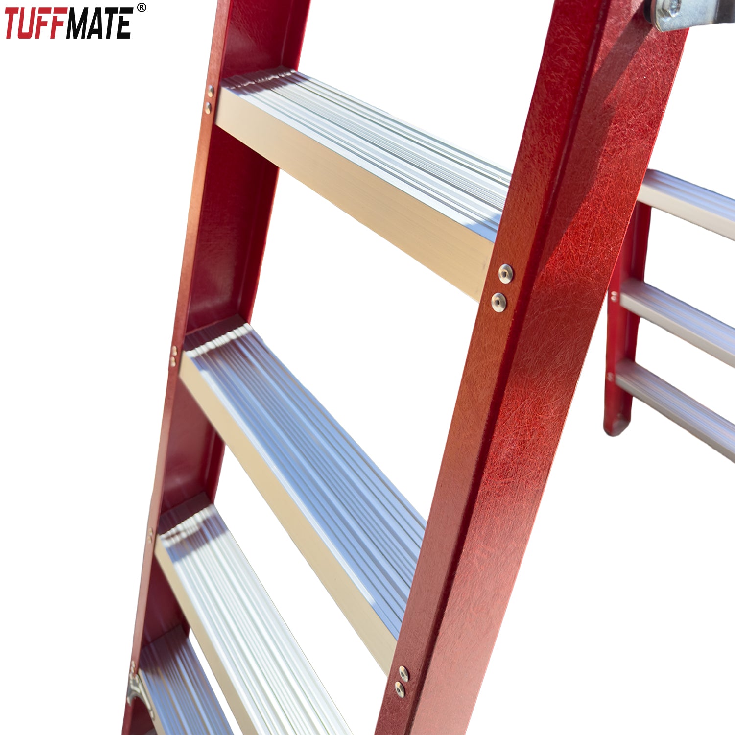 Fibreglass Step Ladder 7 Step 2m Open Height Electrician Non Conductive