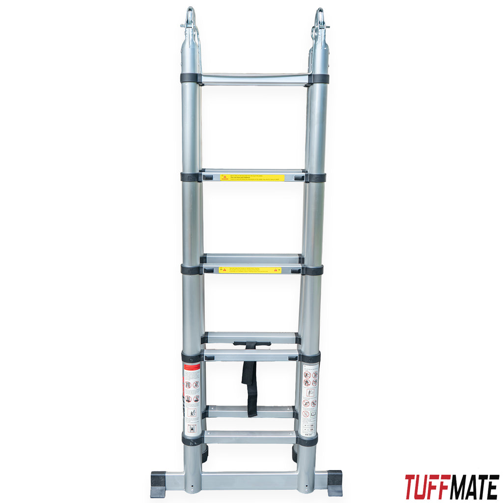 Telescopic Step Ladder Aluminium Double Sided Combination 156cm / 3,2m