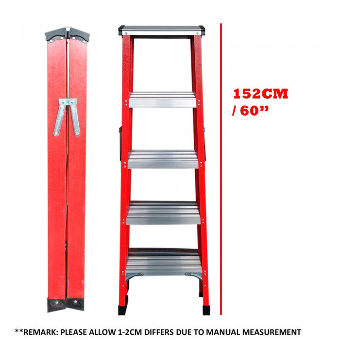 Fibreglass Step Ladder 5 Tread 1.5m Electrician