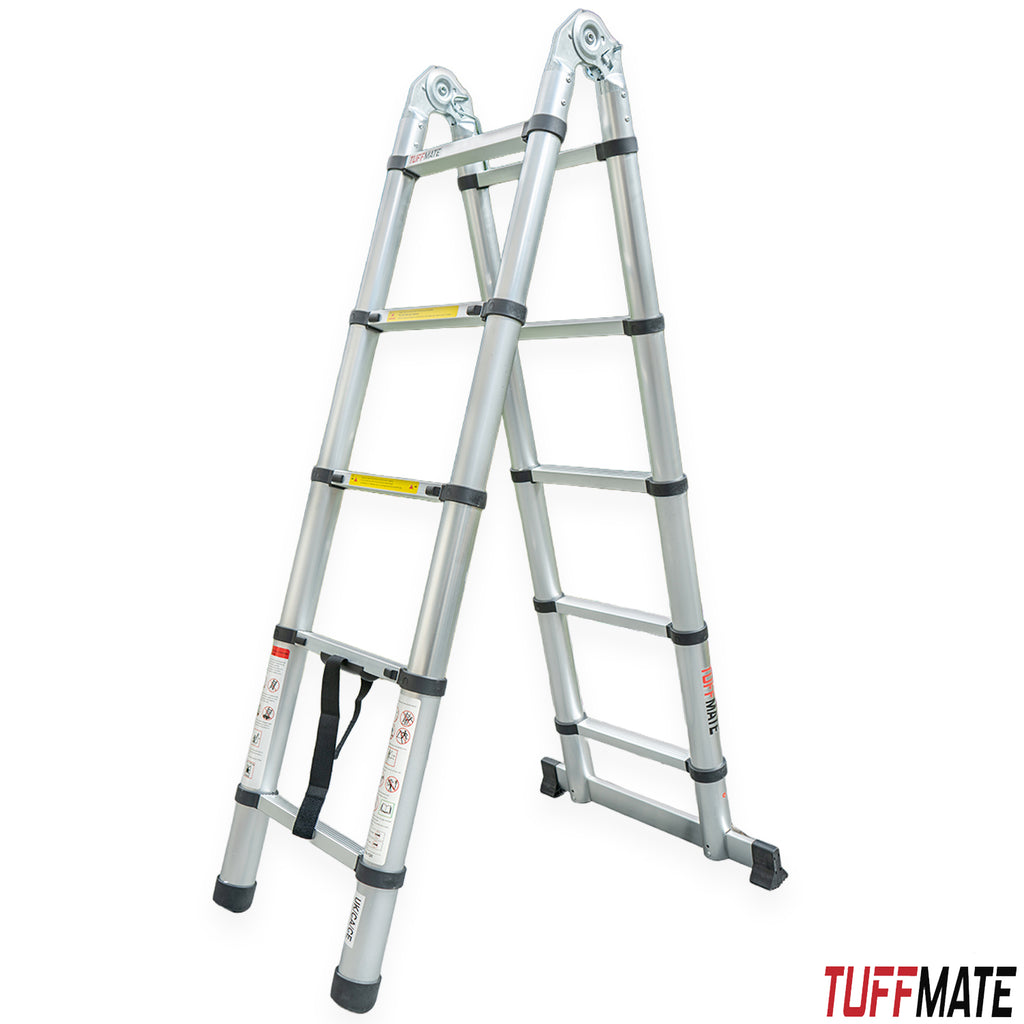 Telescopic Step Ladder Aluminium Double Sided Combination 156cm / 3,2m