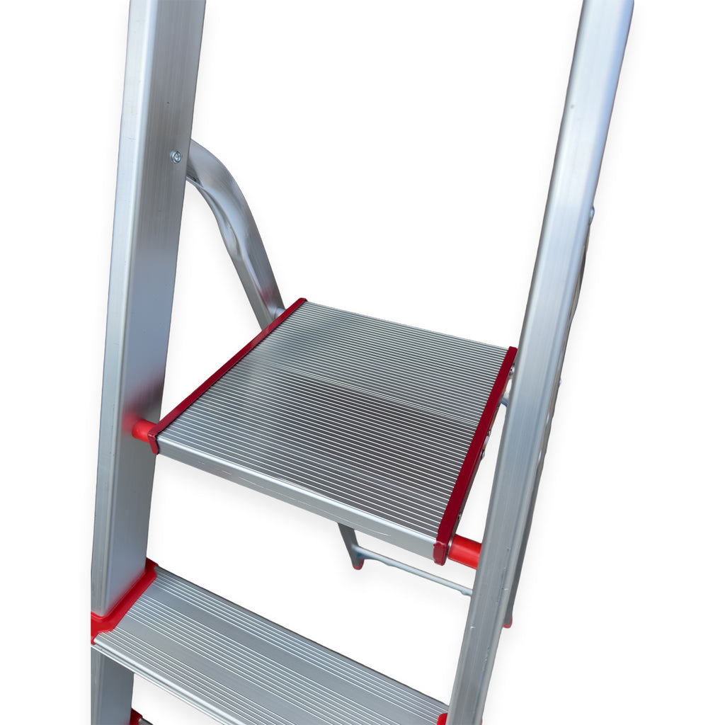 Step Ladder 6 Step Aluminum Folding with Tool Tray TUFFMATE 
