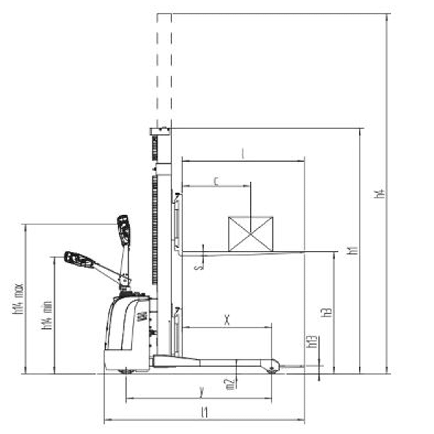 Electric Pallet Stacker 1500kg Lift Capacity 3m Lift Height image 2