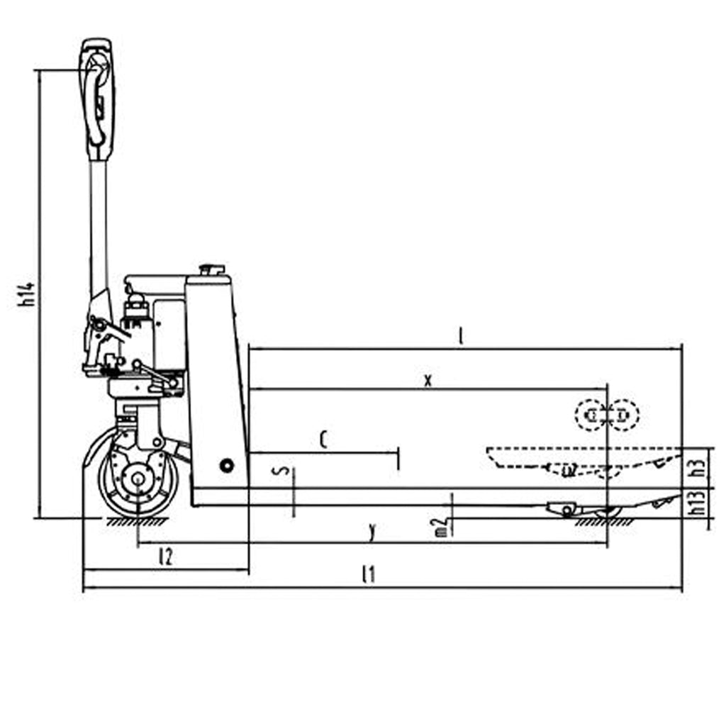 Electric Pallet Truck 1500kg – 24V Lithium-ion image 11