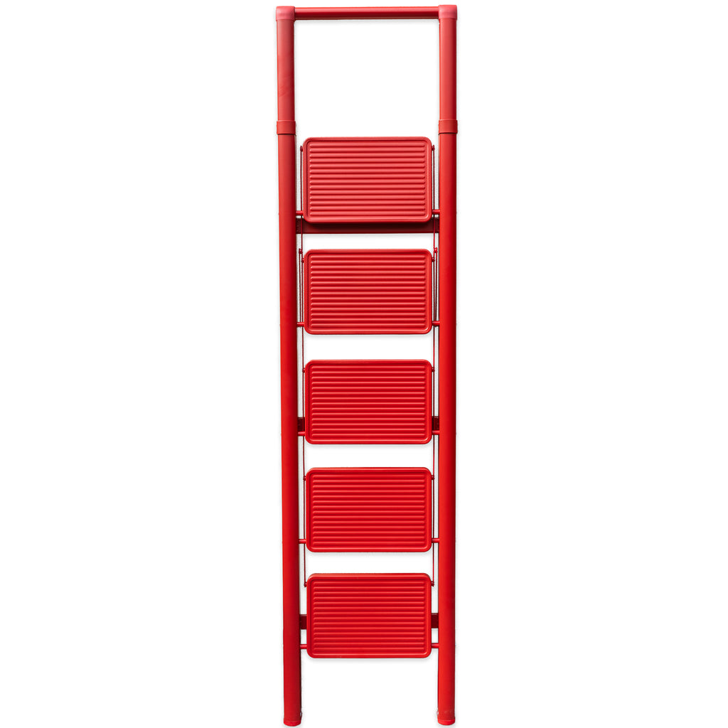 Household Step Ladder 5 Tread Red