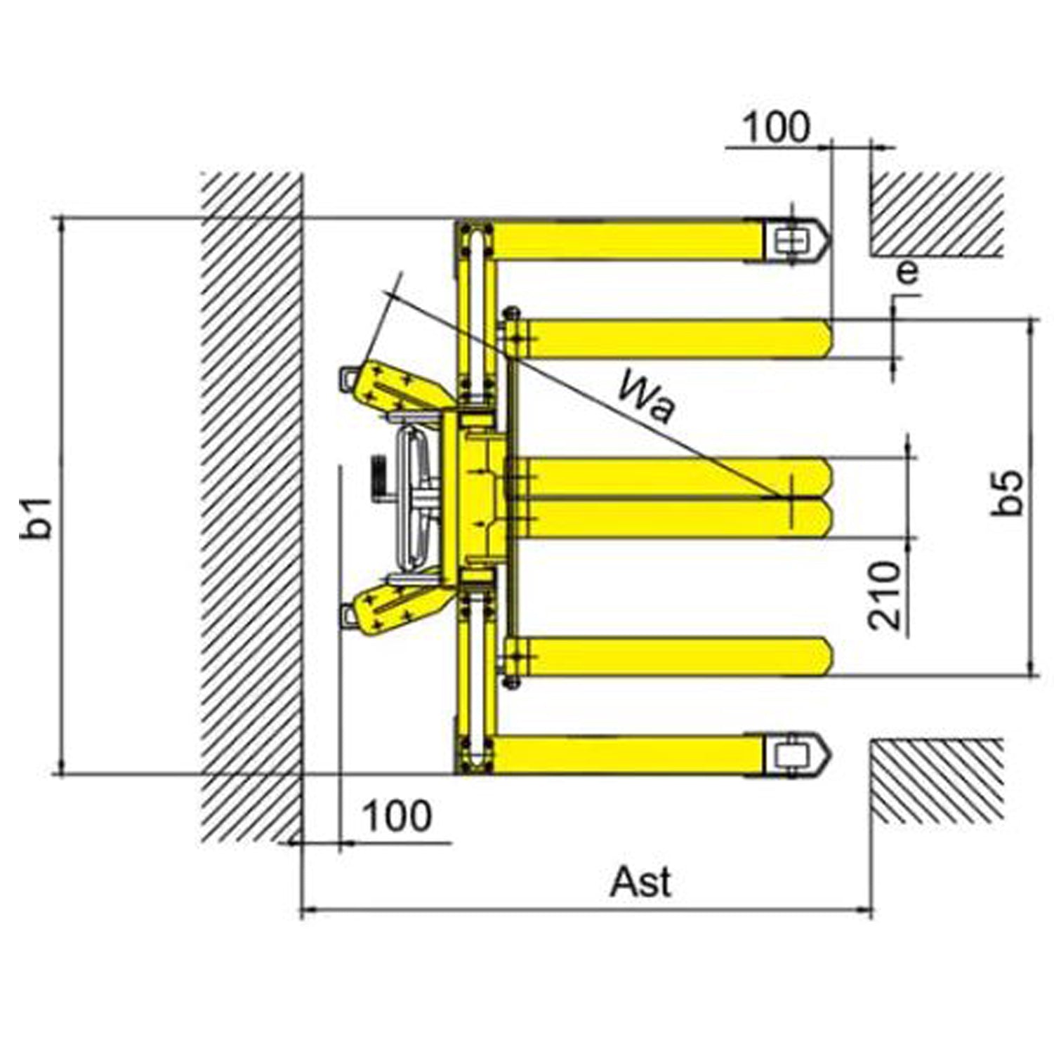 Pallet Lift Stacker 500kg Lift Capacity Lift Height 1.6m image 3