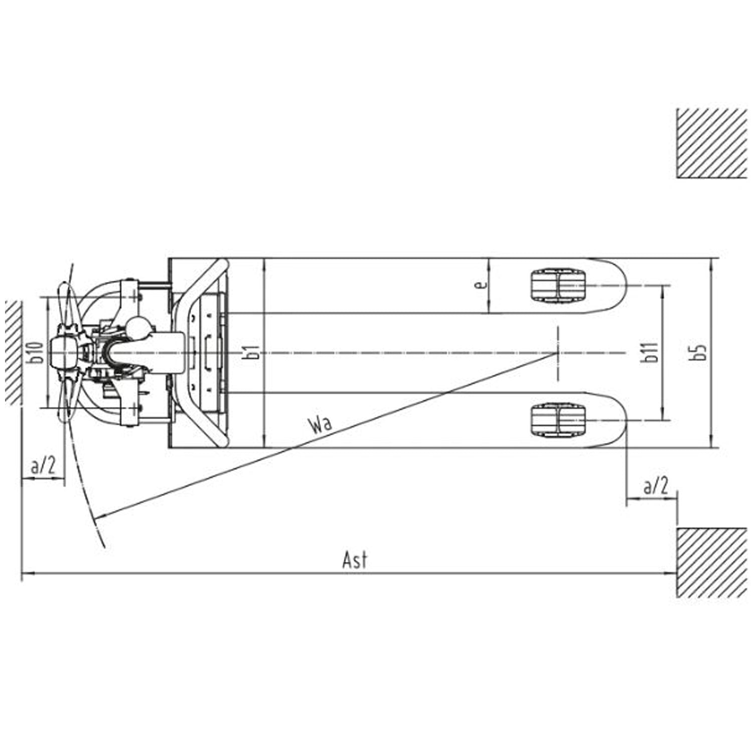 Electric Pallet Truck 2000kg – 48V Lithiumion Battery image 13