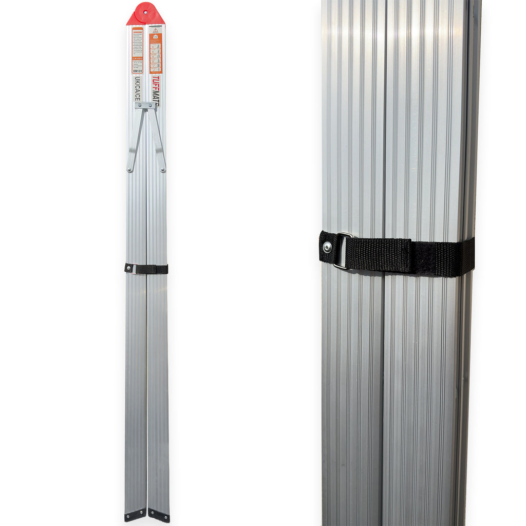 Folding Step Ladder Folds In Half 1.4m 4 Treads Aluminium TUFFMATE