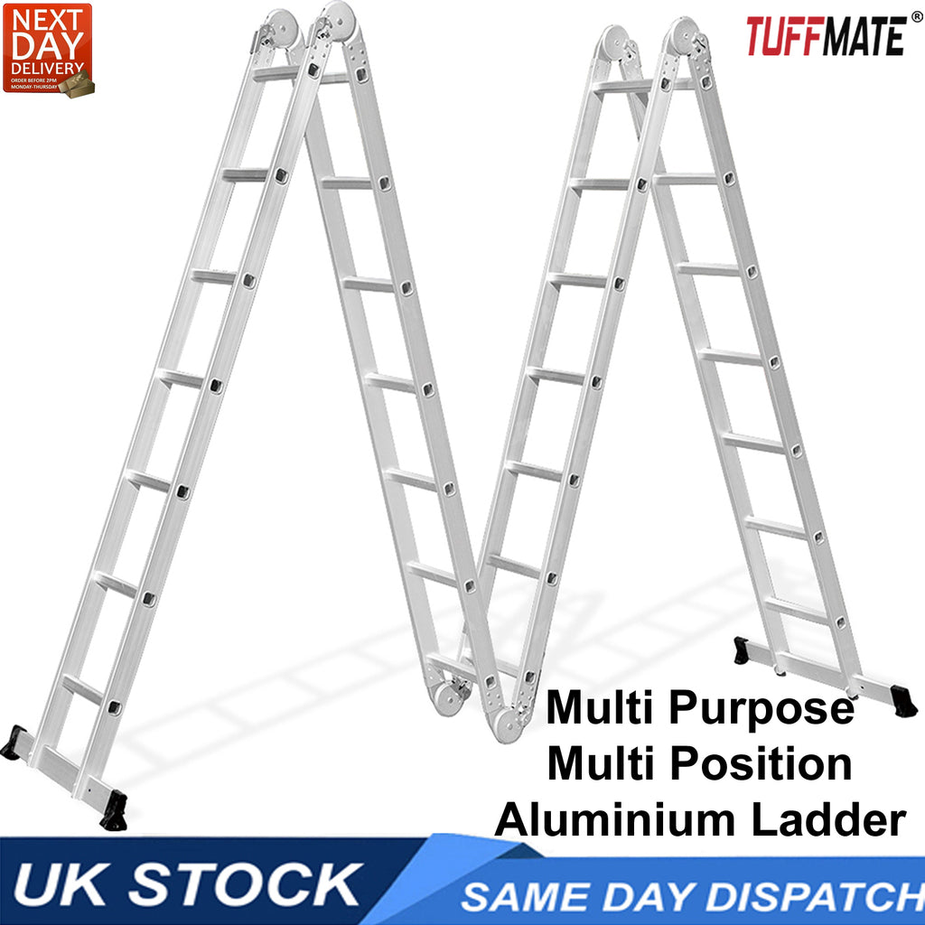 Aluminum Ladder 12 in 1 Multi Purpose 7 Rungs x 4