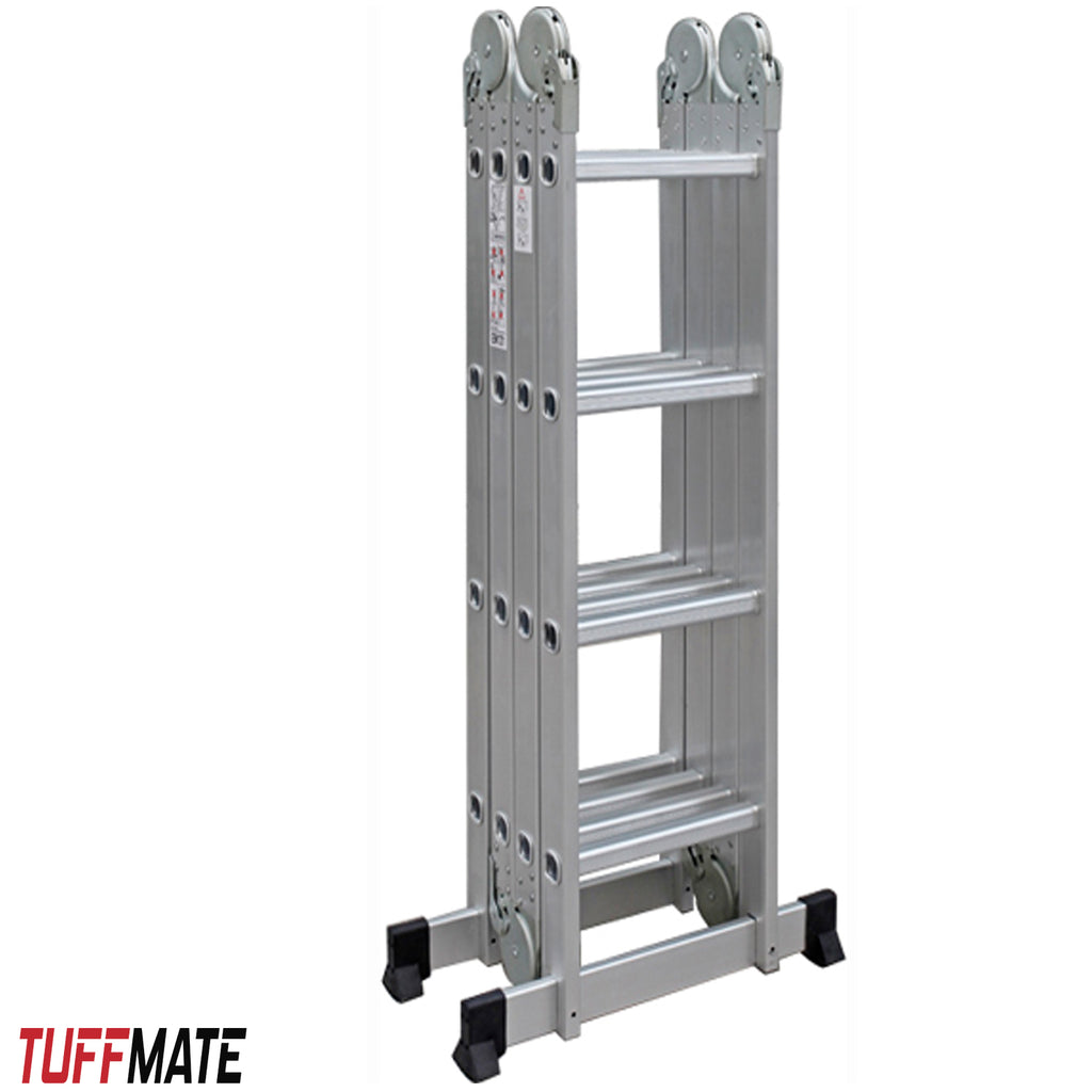 Combination Ladder 4.7m - 14 in 1 Multi Position Aluminium Folding Scaffold TUFFMATE