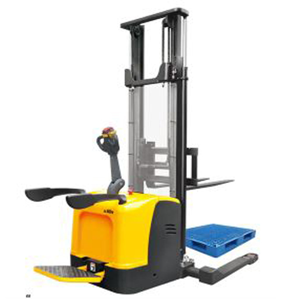 Electric Ride On Pallet Stacker 1500kg Lift Capacity 4.5m Lift Height image 0