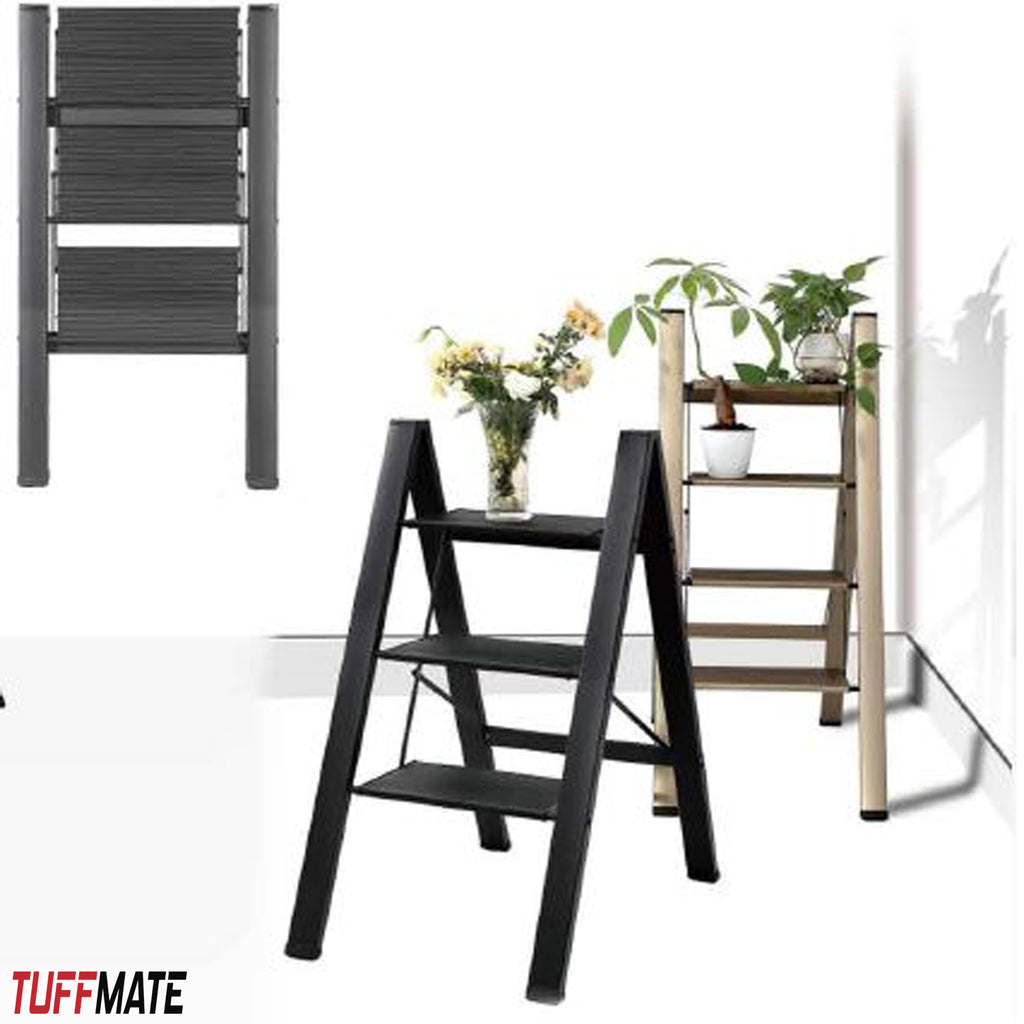 Step Ladder 3 Step Tread 45cm Wide Sturdy and Stable TUFFMATE