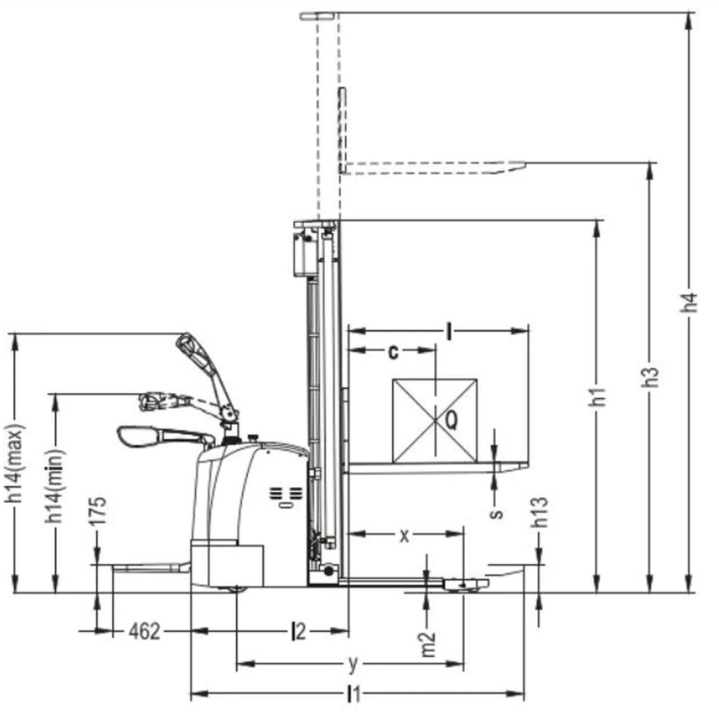 Electric Ride On Pallet Stacker 1500kg Lift Capacity 4.5m Lift Height image 25