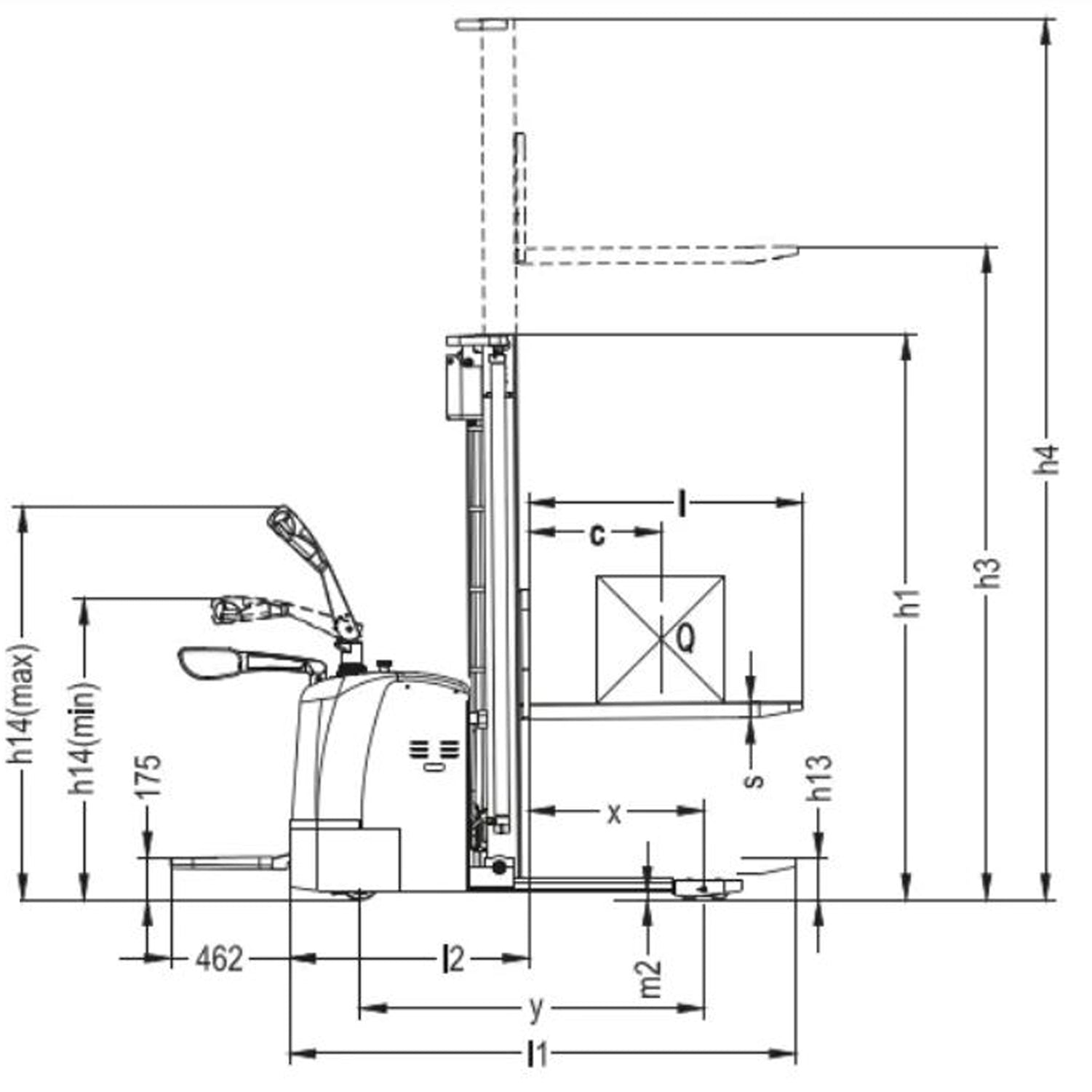 Electric Ride On Pallet Stacker 1500kg Lift Capacity 4.5m Lift Height image 25