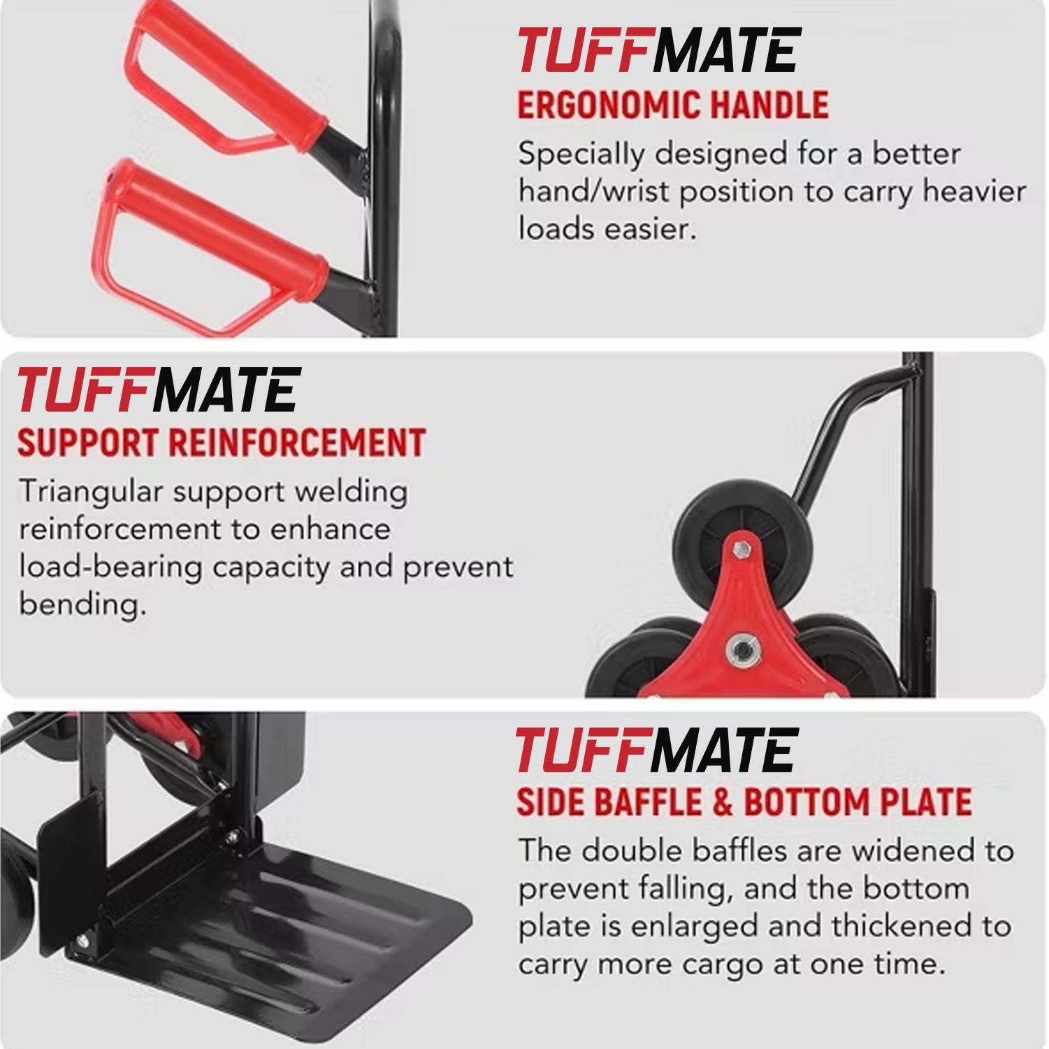 Sack Truck Stair Climber Hand Cart 150kg Capacity Folding and Portable