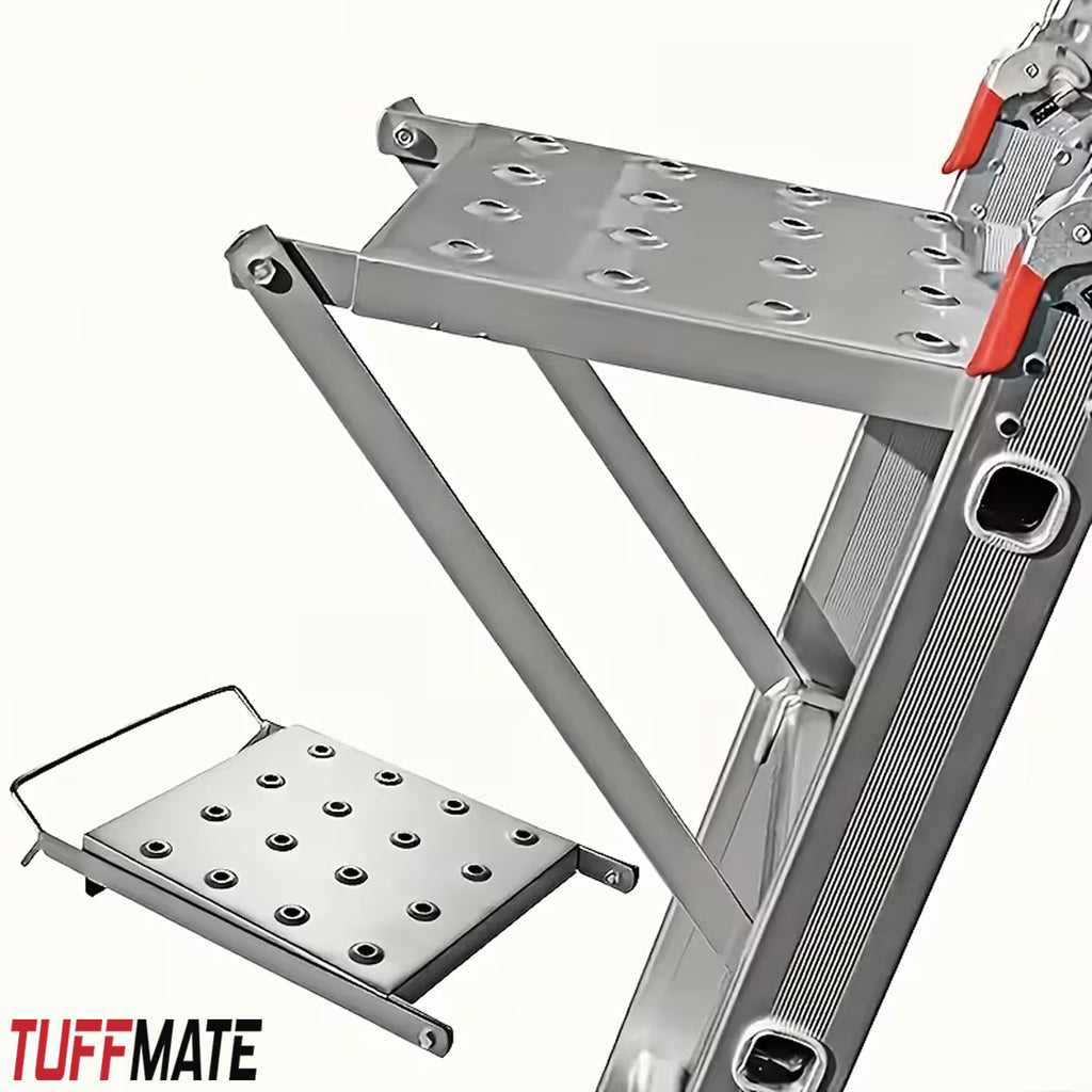 Ladder Work Shelf Step Platform Heavy Duty Load Bearing 150kg TUFFMATE
