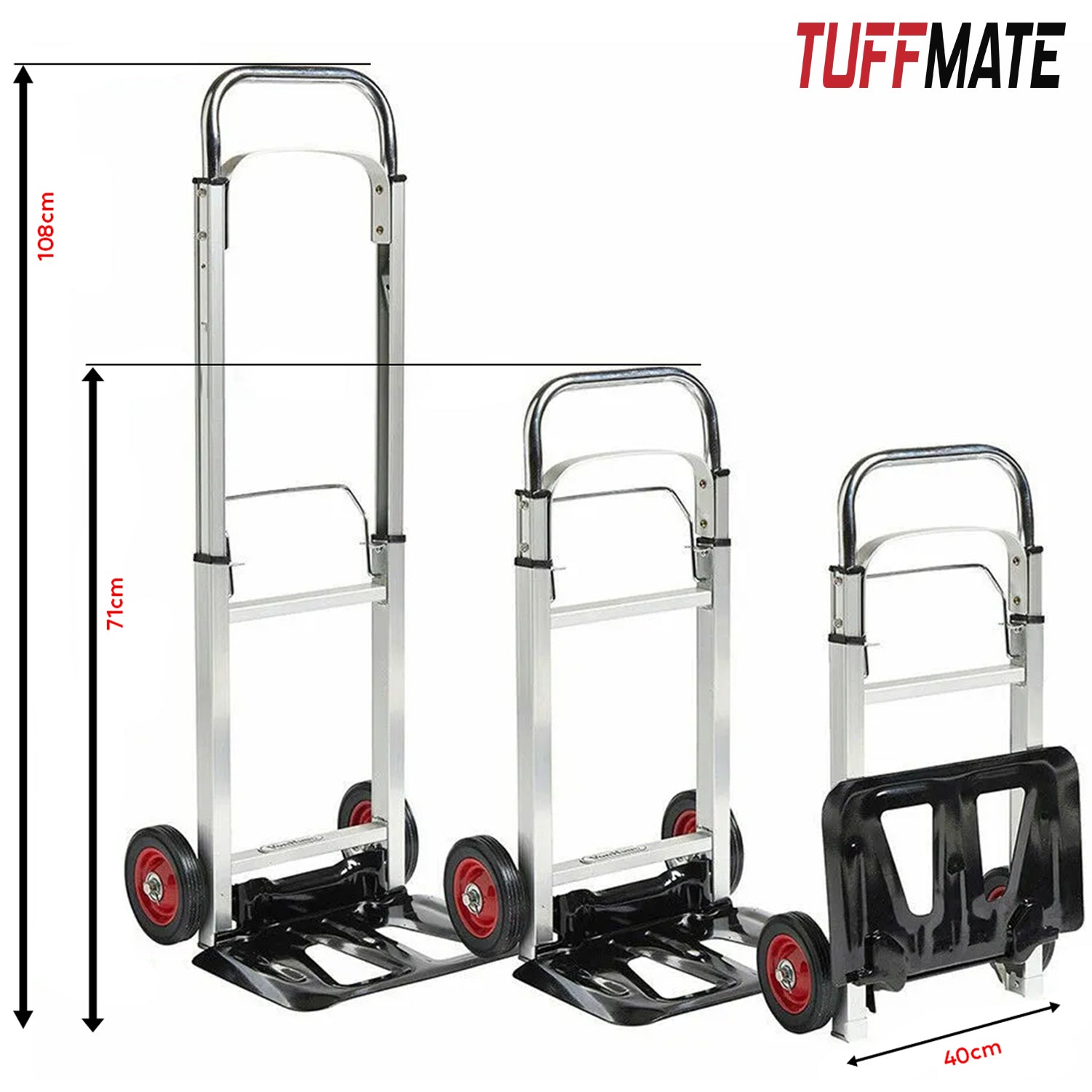 Heavy Duty Folding Sack Truck up to 90kg Capacity