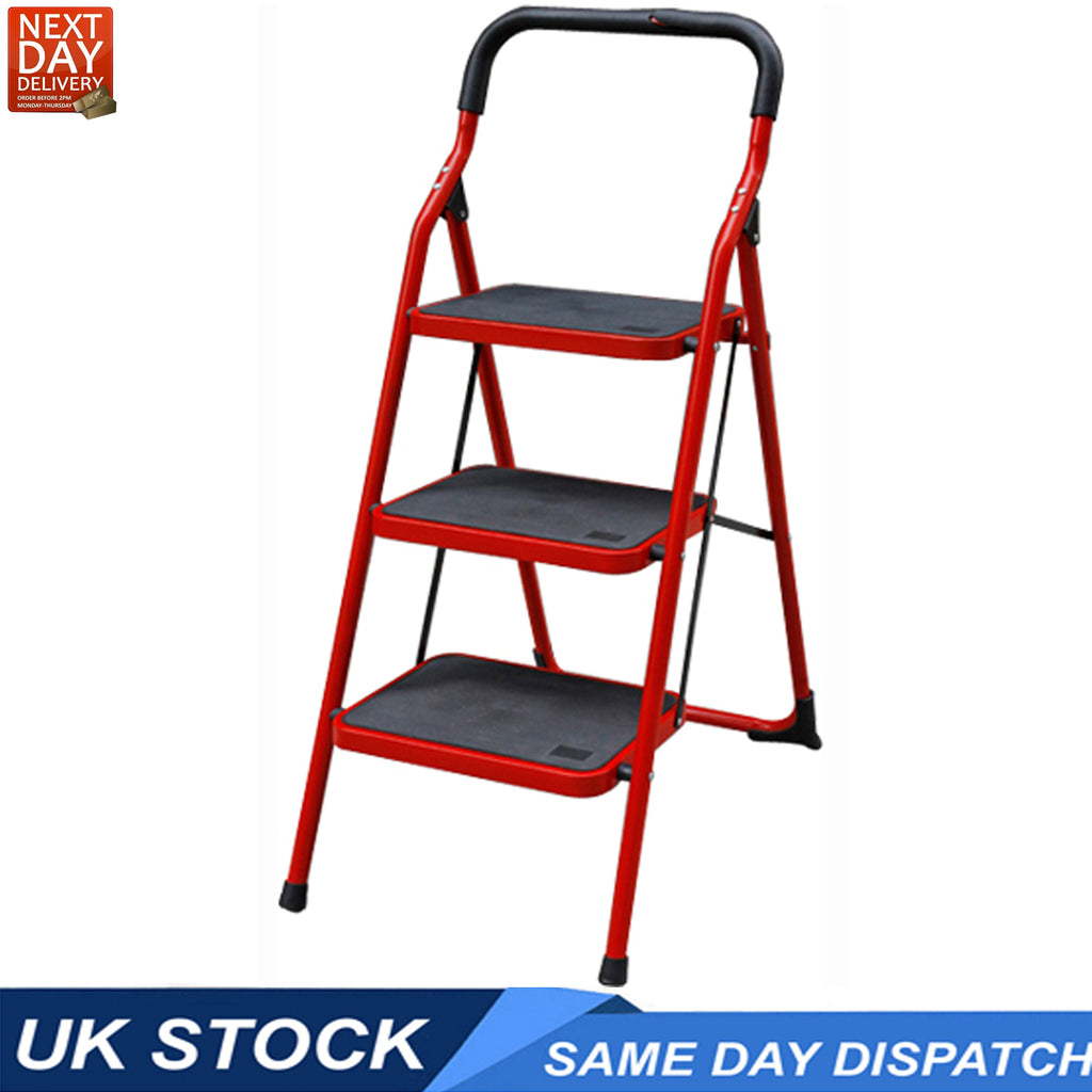 Step Ladder 3 Treads Portable with Handle