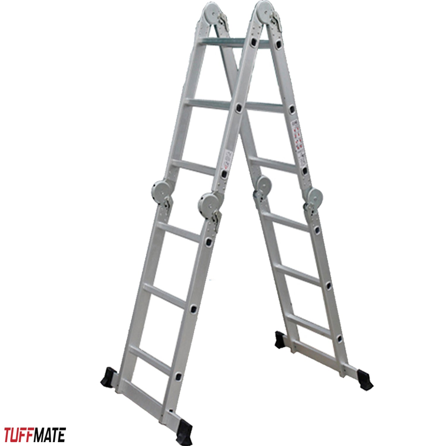 Combination Ladder 4.7m - 14 in 1 Multi Position Aluminium Folding Scaffold TUFFMATE