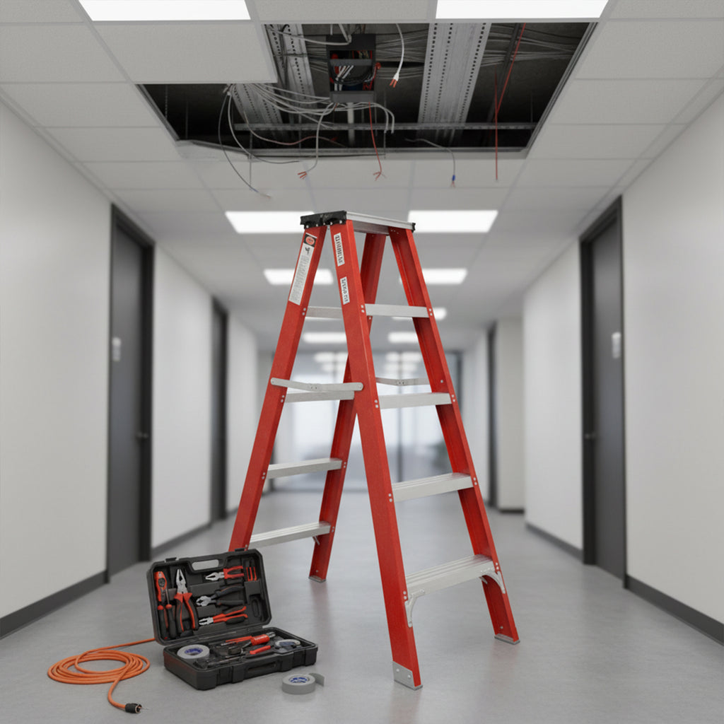 Fibreglass Step Ladder 5 Tread 1.5m Electrician