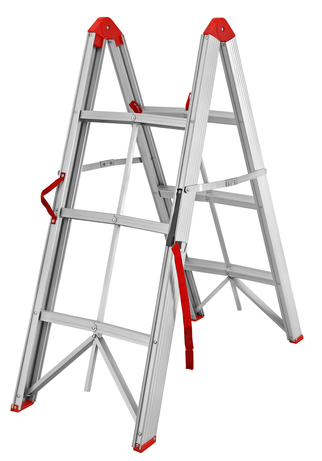3 Step Ladder Aluminium Folding Folds In Half Foldable Portable Easy To Store TUFFMATE