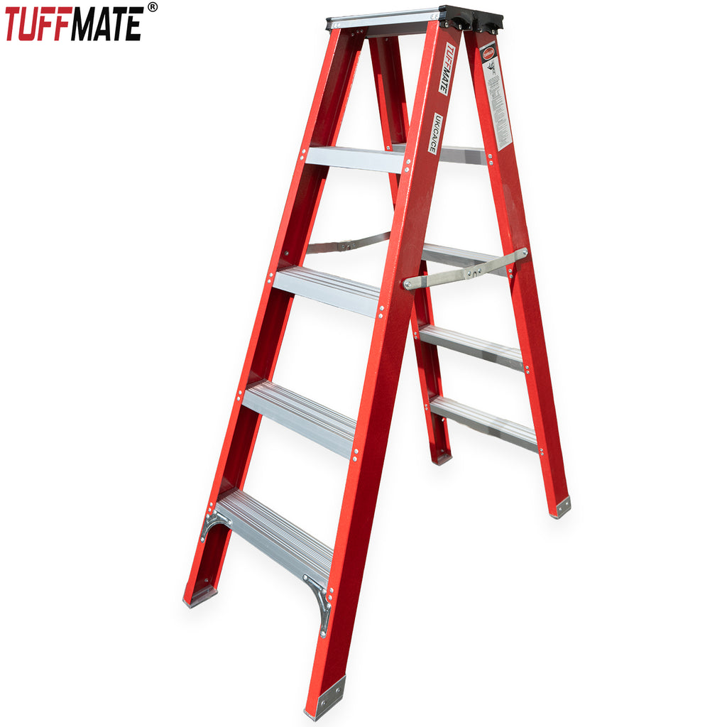 Fibreglass Step Ladder 5 Tread 1.5m Electrician