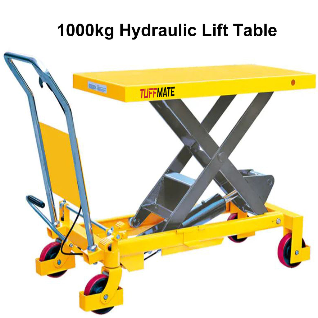 Lift Table 1000kg Hydraulic Mobile Workshop Scissor Table With Safety Guard