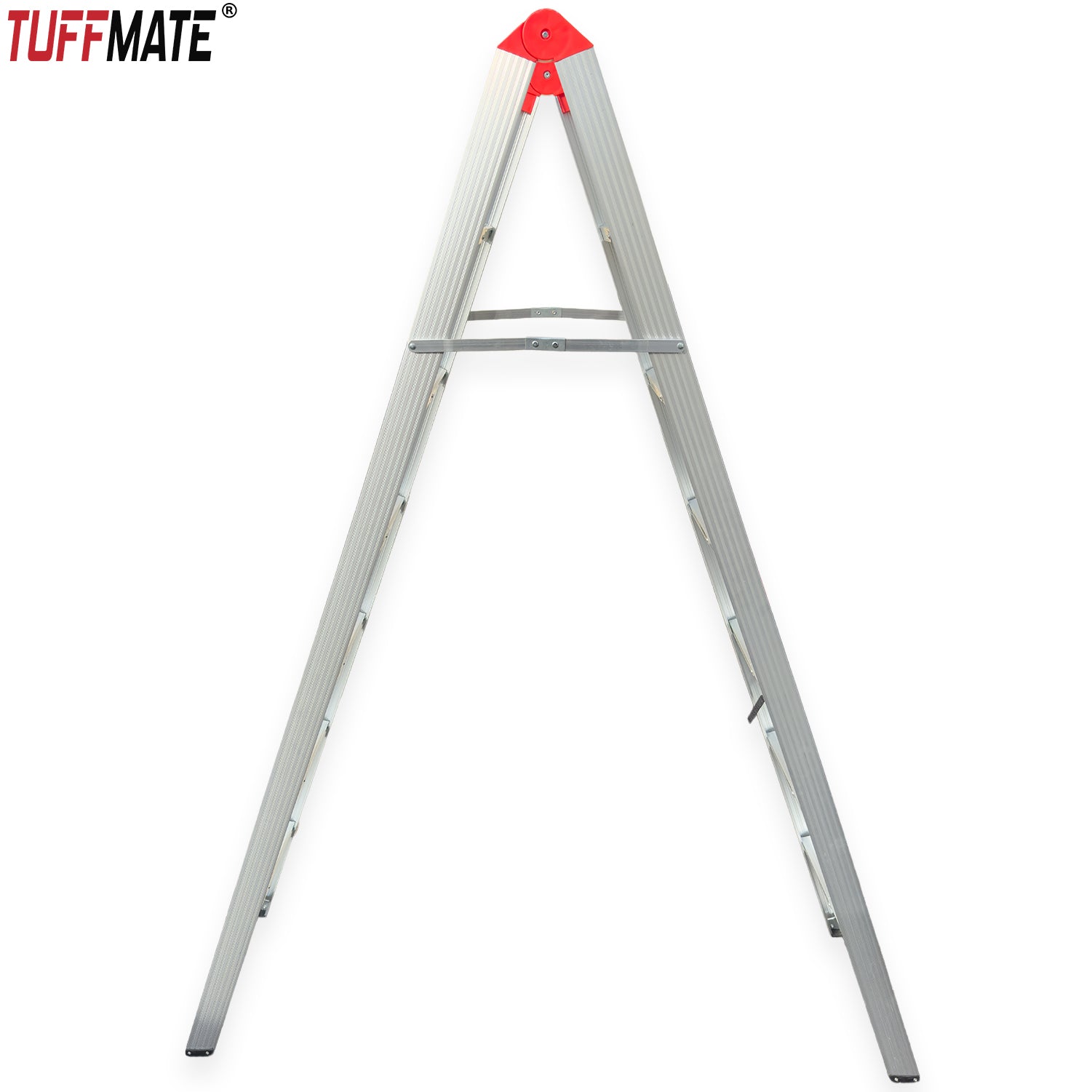 Folding Step Ladder Folds Away 2m 6 Treads Aluminium TUFFMATE