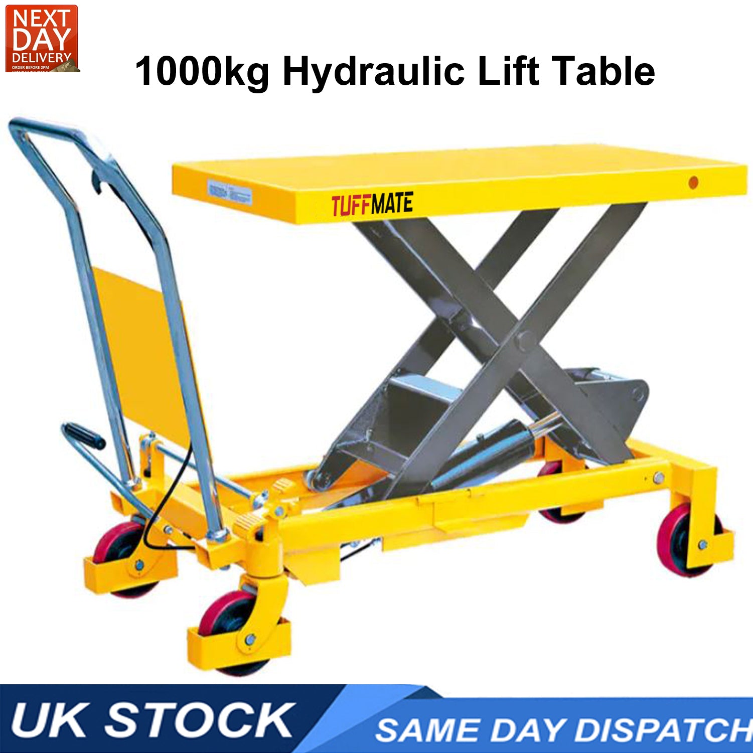 Lift Table 1000kg Hydraulic Mobile Workshop Scissor Table With Safety Guard