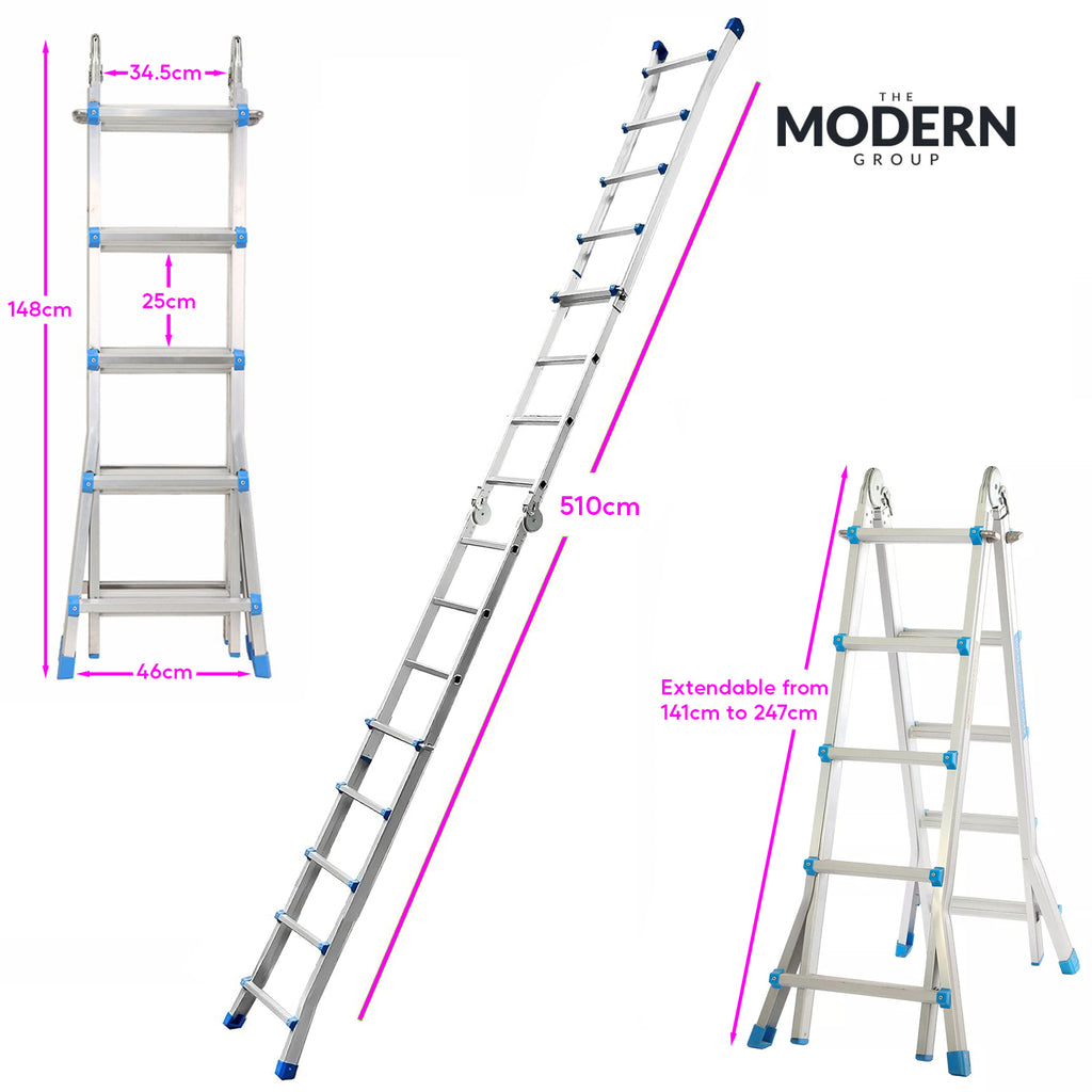 Aluminium Telescopic Ladder | Multi Purpose Folding Ladder image 6