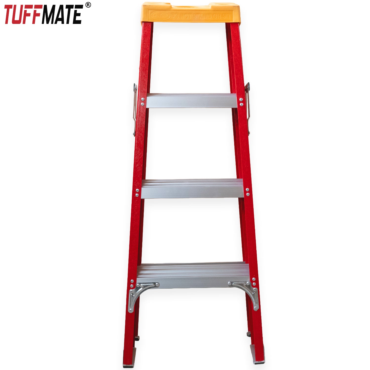 Fibreglass Step Ladder 4 Tread 1.2m Electrician with Tool Holder