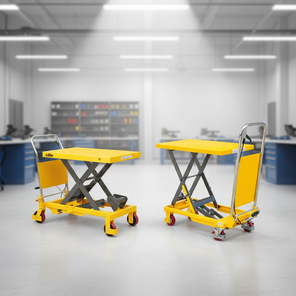 Lift Table 800kg Hydraulic Workshop Mobile Scissor Table With Safety Guard