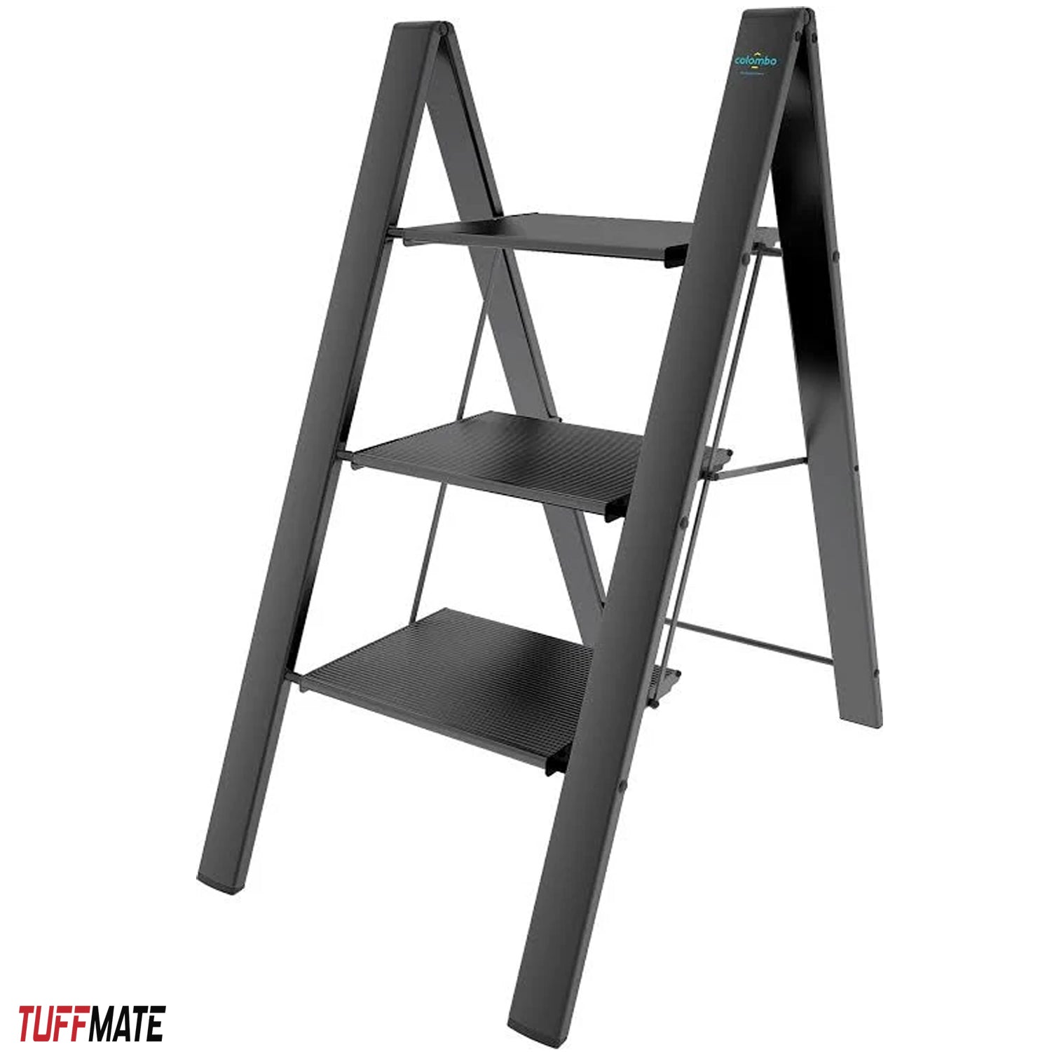 Step Ladder 3 Step Tread 45cm Wide Sturdy and Stable TUFFMATE