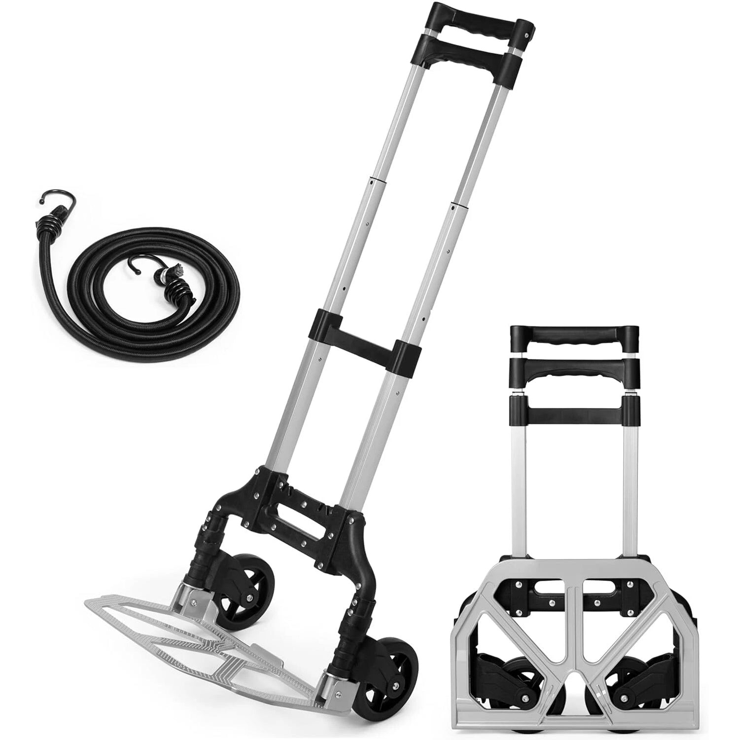 Sack Truck Hand Cart Aluminium Telescopic Portable 80kg Max Load FOLDS FLAT