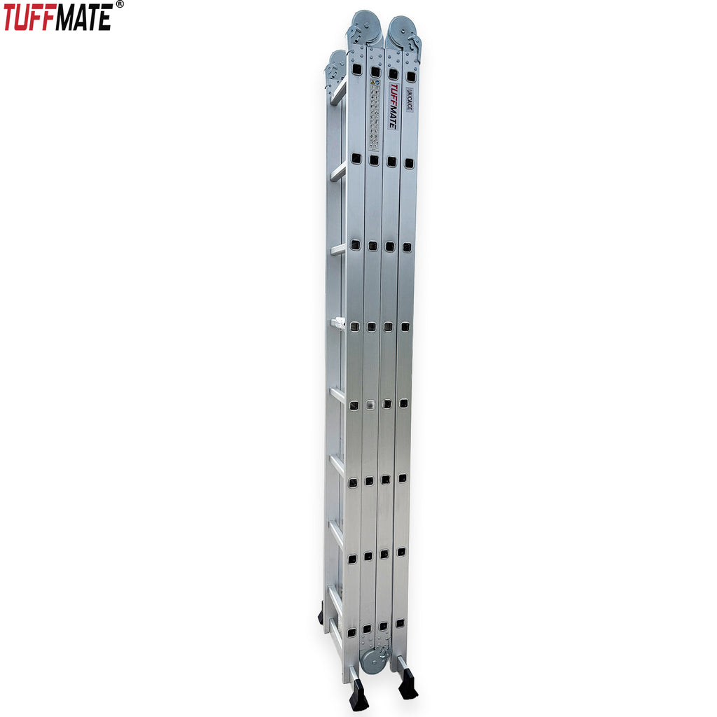 Aluminium Ladder 12 in 1 Multi Purpose 8 Rungs x 4 - 4.4m Max Height TUFFMATE
