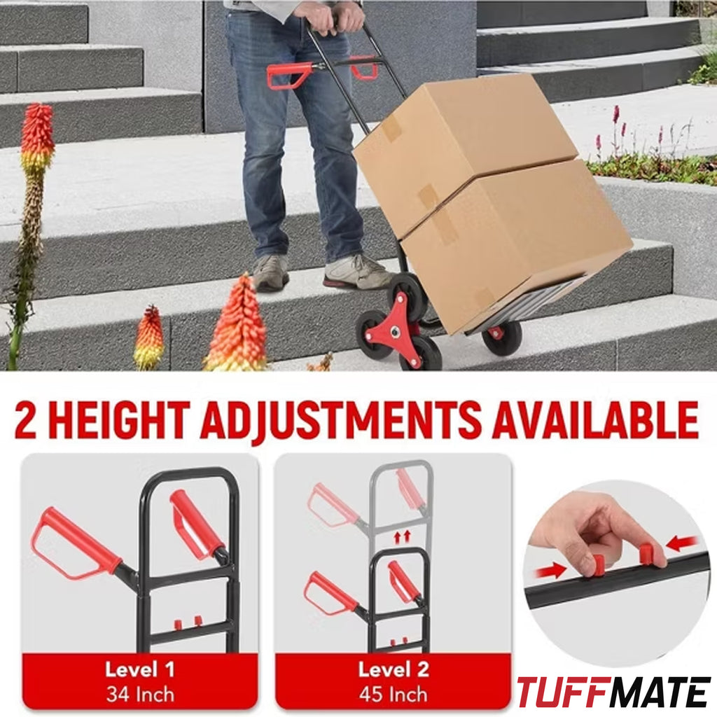 Sack Truck Stair Climber Hand Cart 150kg Capacity Folding and Portable